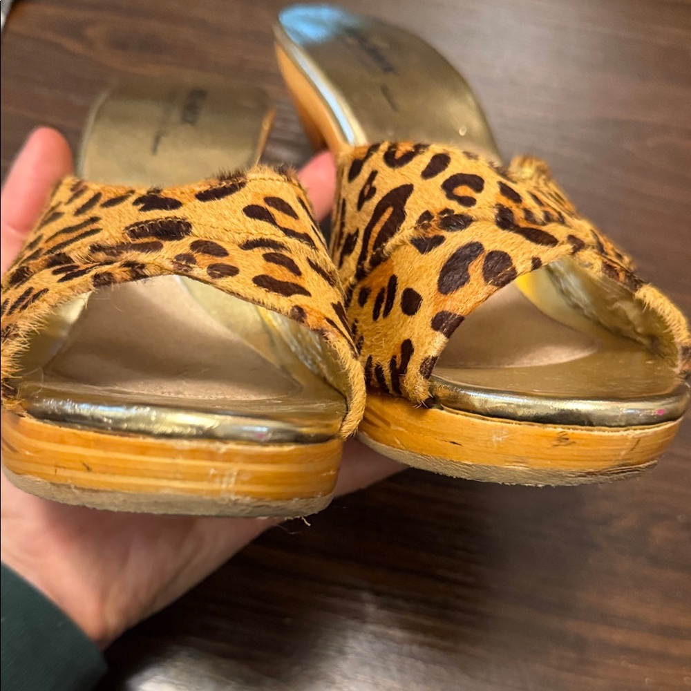 Leopard Print Women's Re-mix Polly Heels - Picture 5 of 8